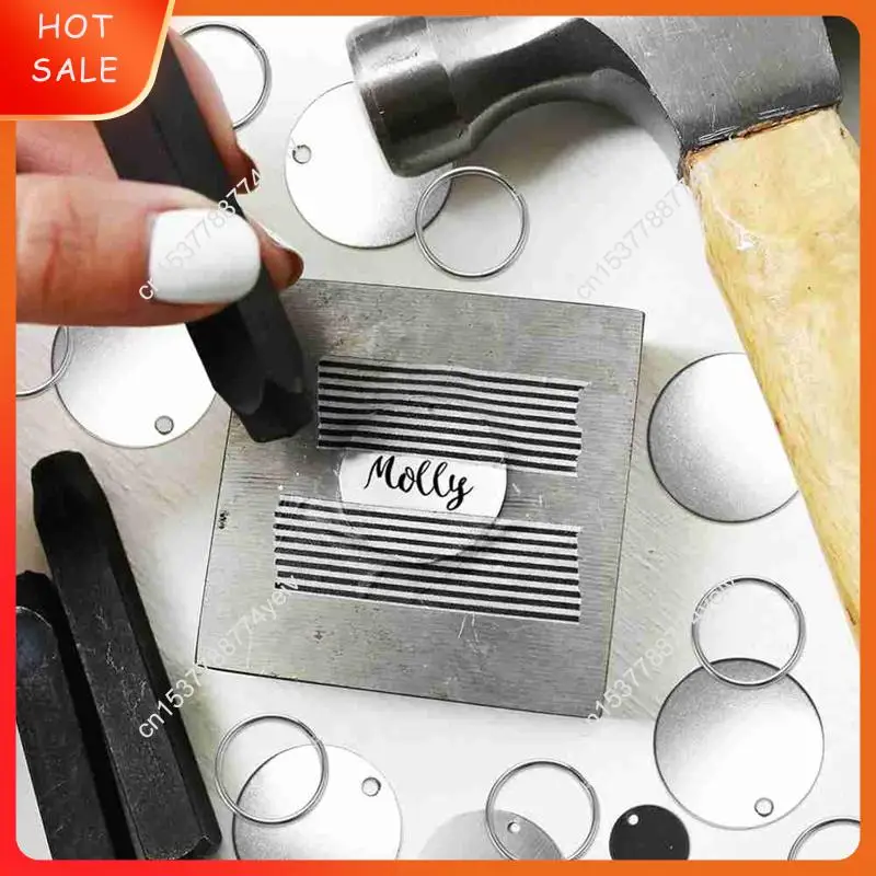 55 Pieces Metal Stamping Blank Tags - 1.5 Inch Round Stainless Steel Stamping Blanks With Hole,For Jewelry Making DIY A62X