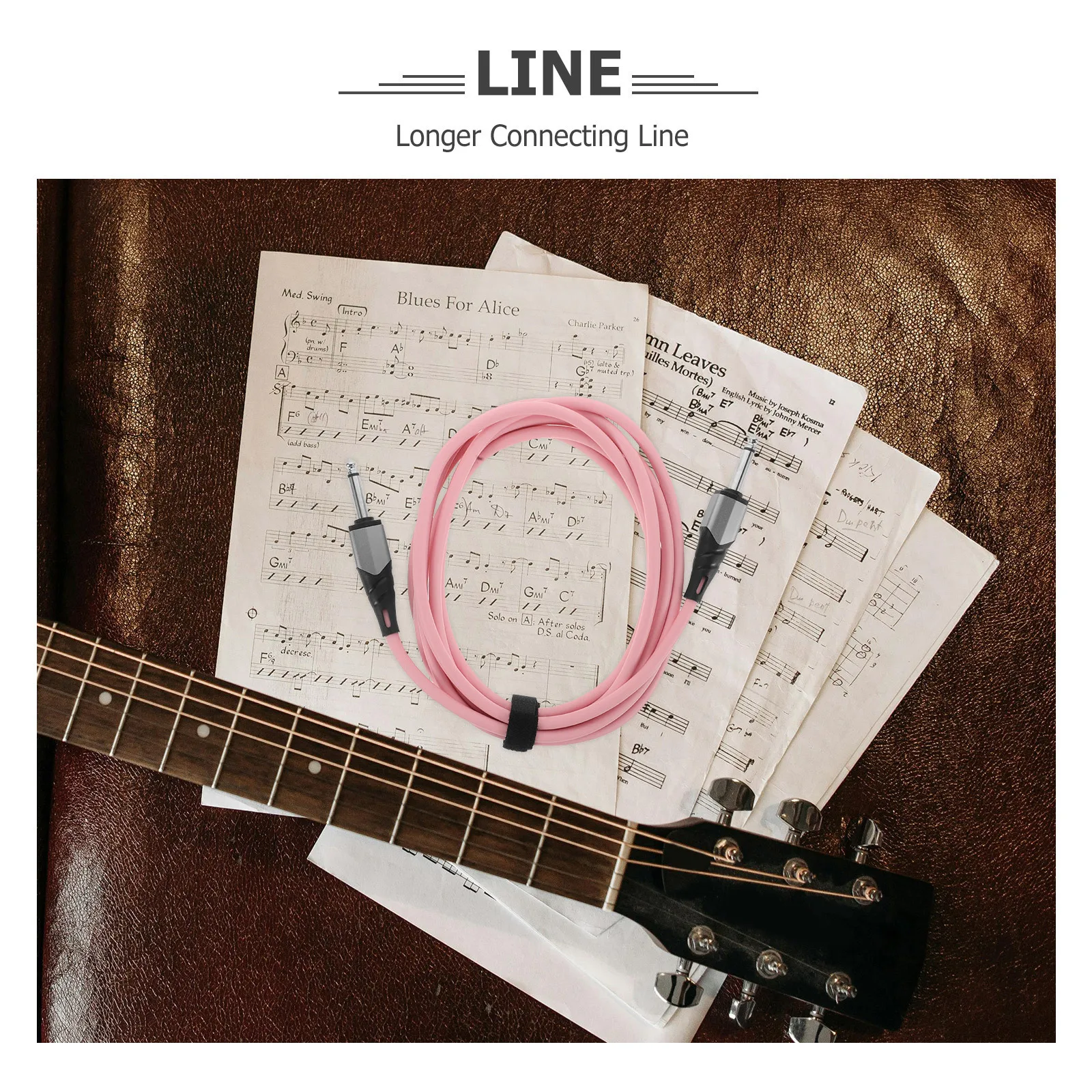 Cavo per Strumenti Musicali da 3 Metri con Riduzione del Rumore, Cavo Patch per Chitarra Elettrica e Basso, Connettore da 6,5mm per Registrazione dal Vivo