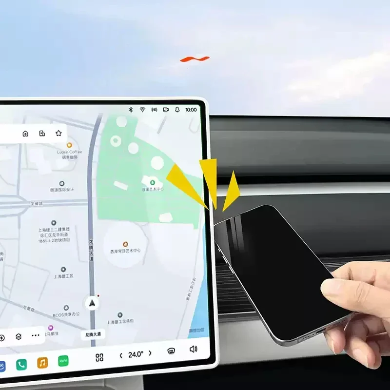 Car Navigation Screen For NIO ONOV L60 2025-Present Protective Silicone Cover Auto Interior Mirror Cover Accessory 6