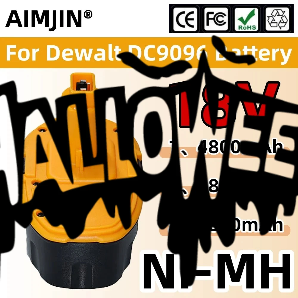 

4800/6800/9800mAh Ni-MH Battery 18V For Dewalt DC9096 DE9039 DE9096 DE9098 DE9503 DC212 Cordless Drill Replacement Battery