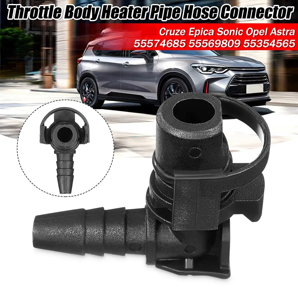 5Pcs Throttle Valve Thermostat Body Heater Pipe Hose Connector 55574685 55354565 for Cruze Sonic Opel