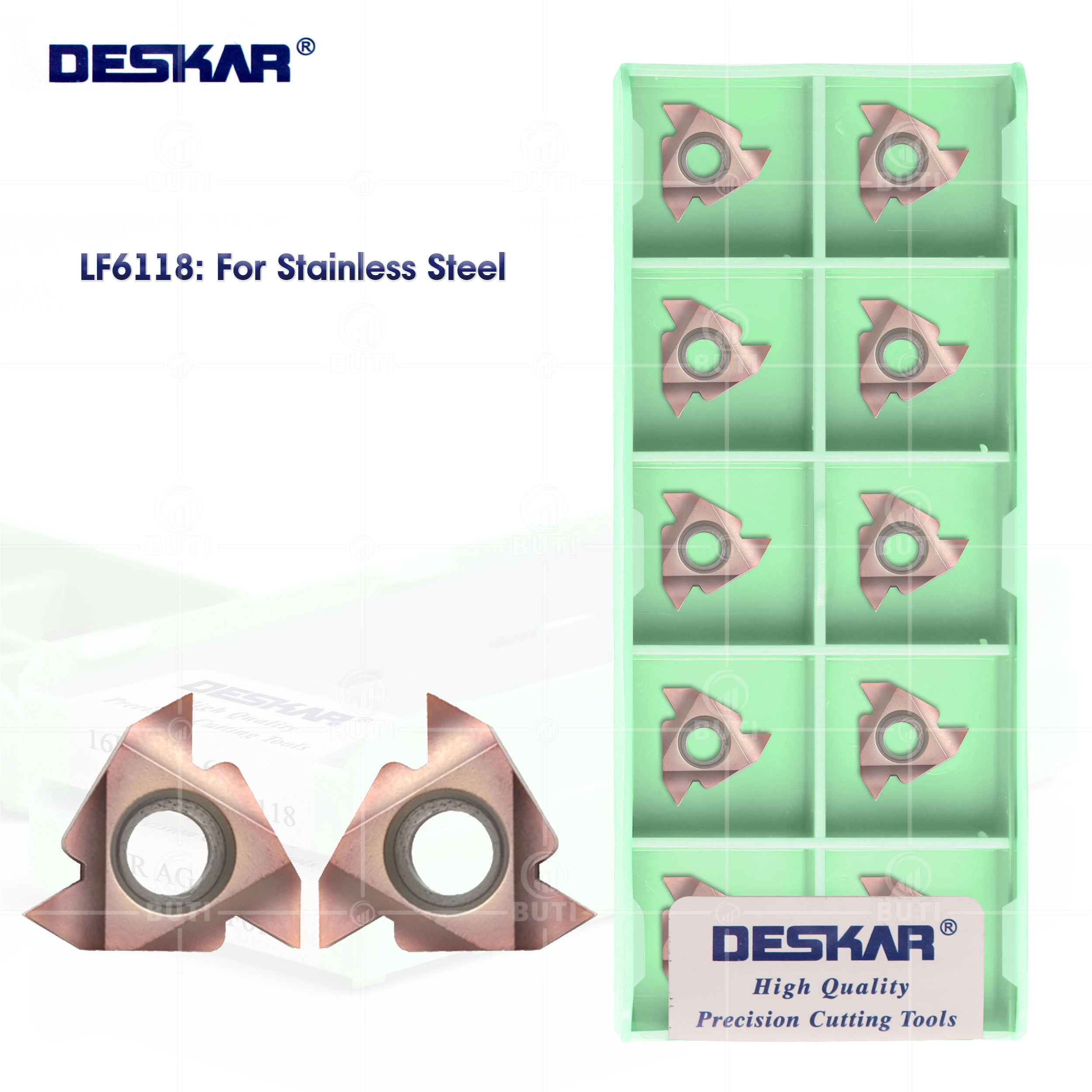 Deskar-cnc Rosca Fresadora Inserção de Carboneto Processamento de Alta Qualidade 100 Original 16er 16ir Ag55 Ag60 Lf6118 Aço Inoxidável