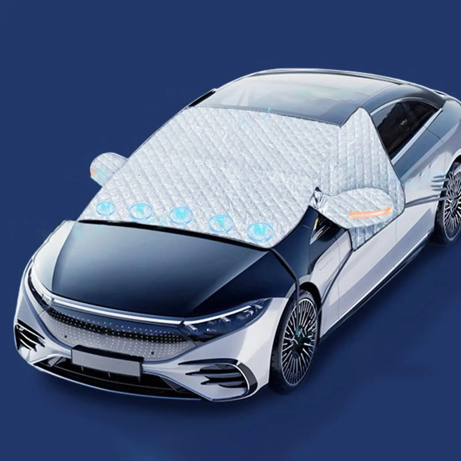 

Чехол на лобовое стекло для льда и снега, магнитная защита на капот, защита от льда на лобовое стекло для зимы, снежные дни, замораживание дождя, внедорожников