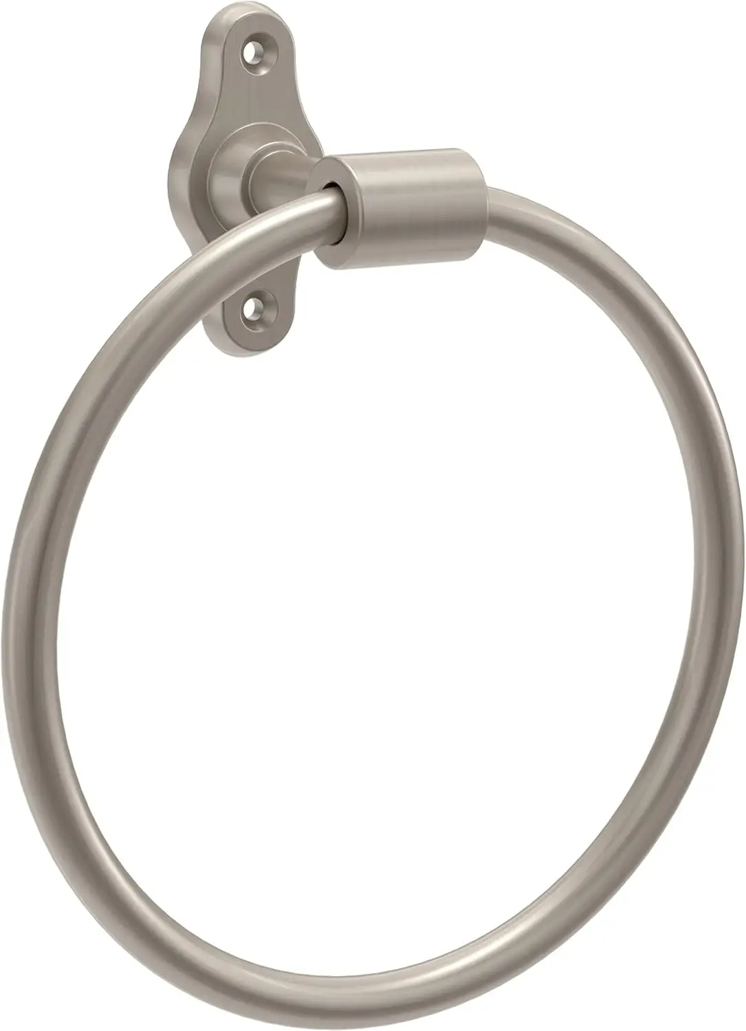 

Calloway 1-Pack Satin Nickel Wall Towel Holder, Round Towel Ring for Bathroom & Kitchen