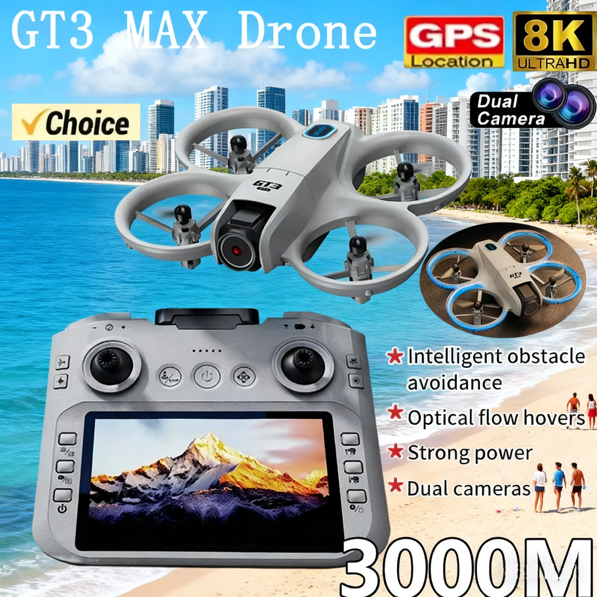 Rc Helicopter Mini - NEW GT3 Drone with HD Dual