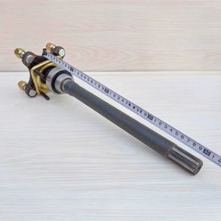 Heavy Duty Rear Axle Assembly SBC221 Steel,Four-Hole 2.5cm 6-Tooth Spline Shaft,40-76cm for Electric Golf Cart Tricycle
