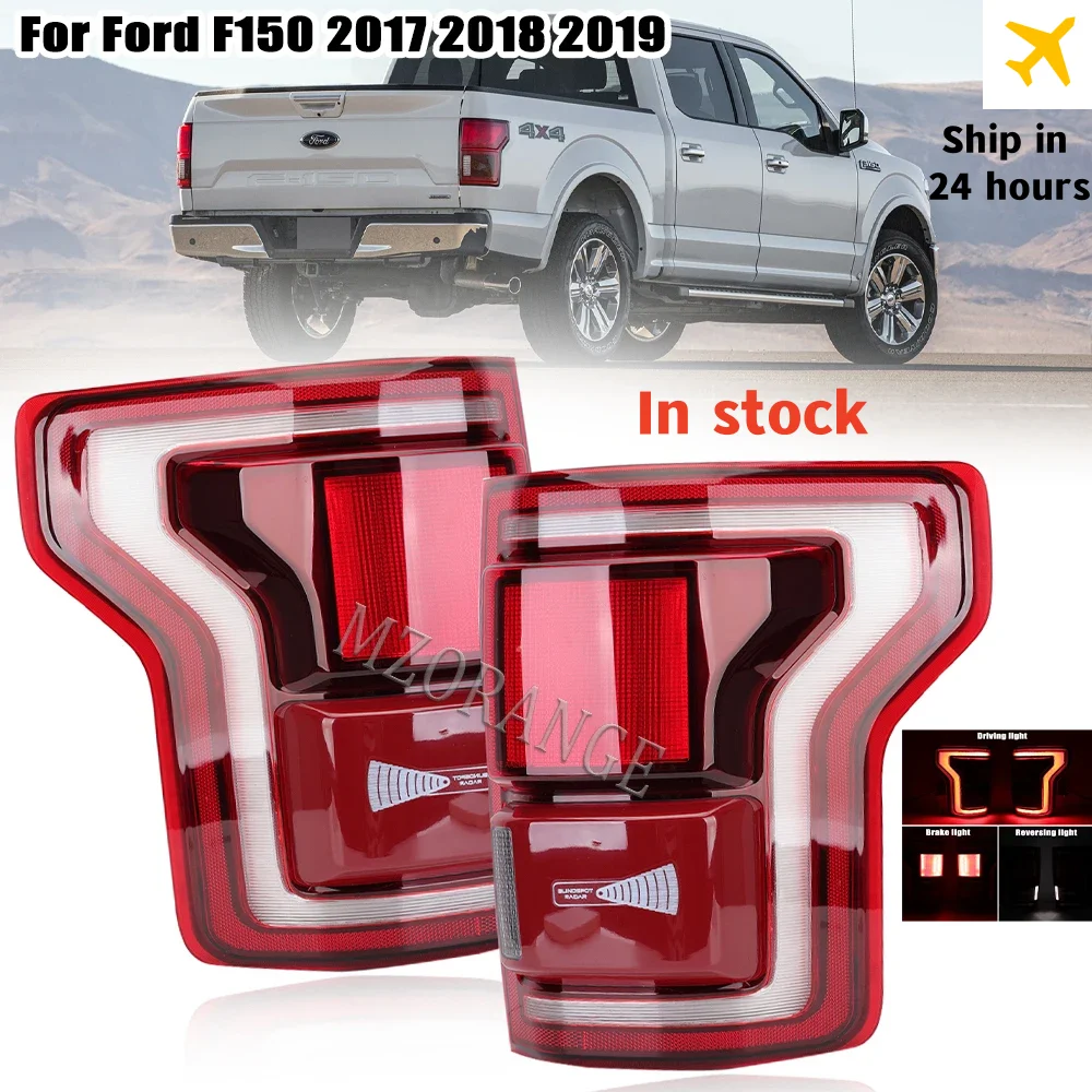 LED Rear Tail Light for Ford F150 2017 2018 2019 Brake Reversing Lamp Driving Warning Turn Signal Assembly Car Accsesories