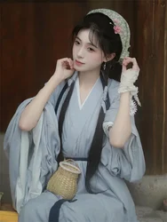 Hanfu Dress Women Chinese Traditional Vintage Hanfu Halloween Carnival Cosplay Costume Hanfu Gown+Long Coat 2pcs Sets Plus Size