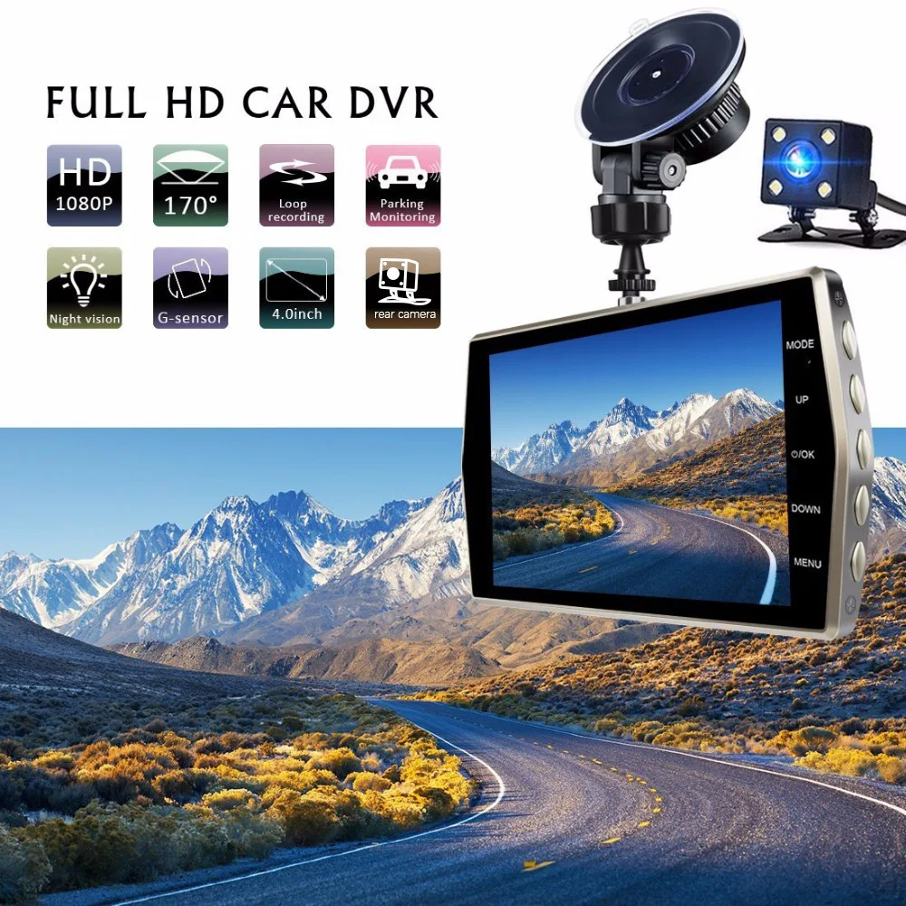 Car DVR Dash Cam Full HD 1080P Rear View Car Reversing Camera Car Video Recorder Auto Dashcam Vehicle Black Box Car Accessories