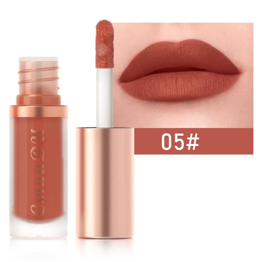 Brillo de labios mate Nude para mujer, 12 colores de terciopelo de larga duración, lápiz labial antiadherente, resistente al agua, no se decolora, maquillaje cosmético, lápices labiales C Y0E5