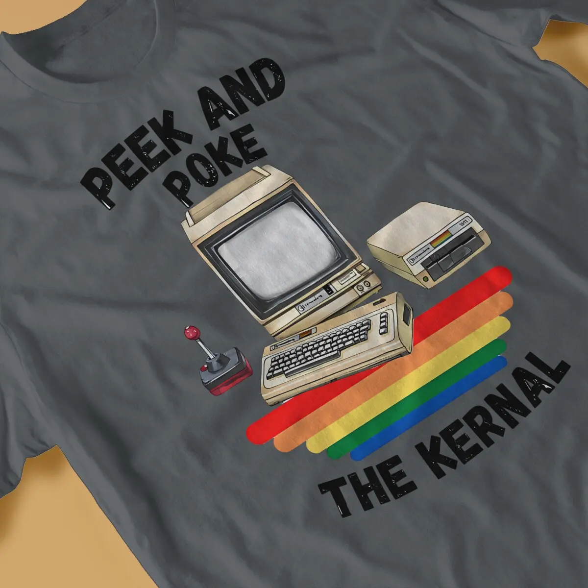 Commodore 64 Peek And Poke Tshirt Vintage Men Grunge Teenager Tshirts Tops Large Cotton O-Neck T Shirt