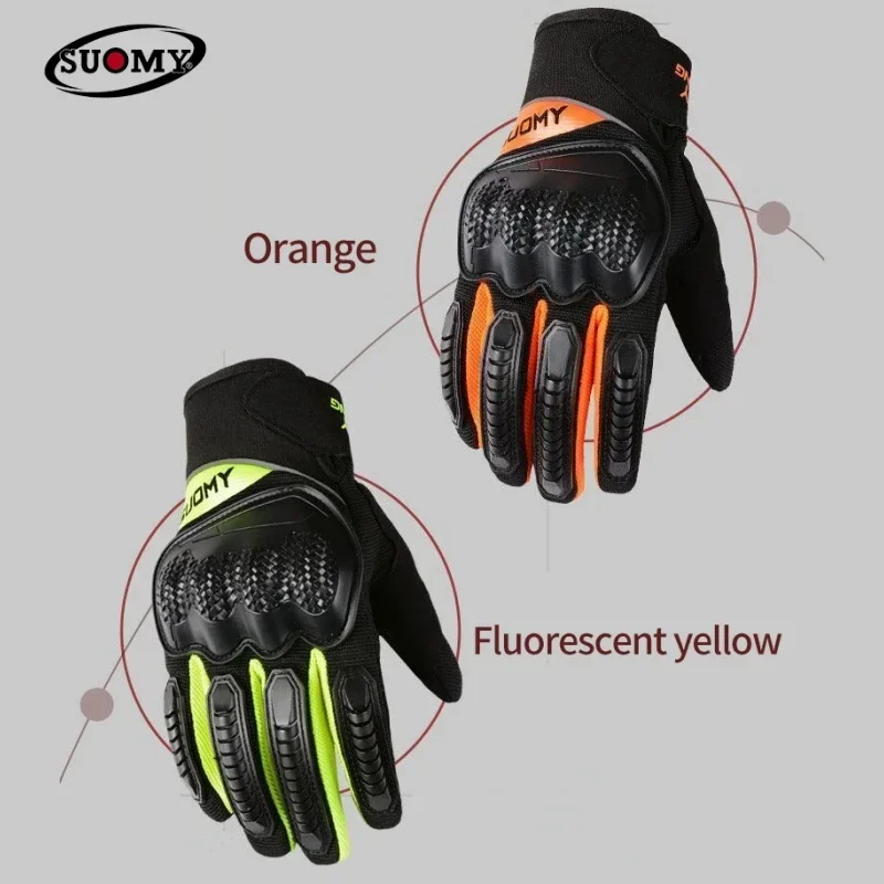 

Men's SUOMY Motorcycle Riding Gloves Spring/Summer Anti-drop Breathable Touch Screen Racing Rider Equipment Motorcycle Gloves