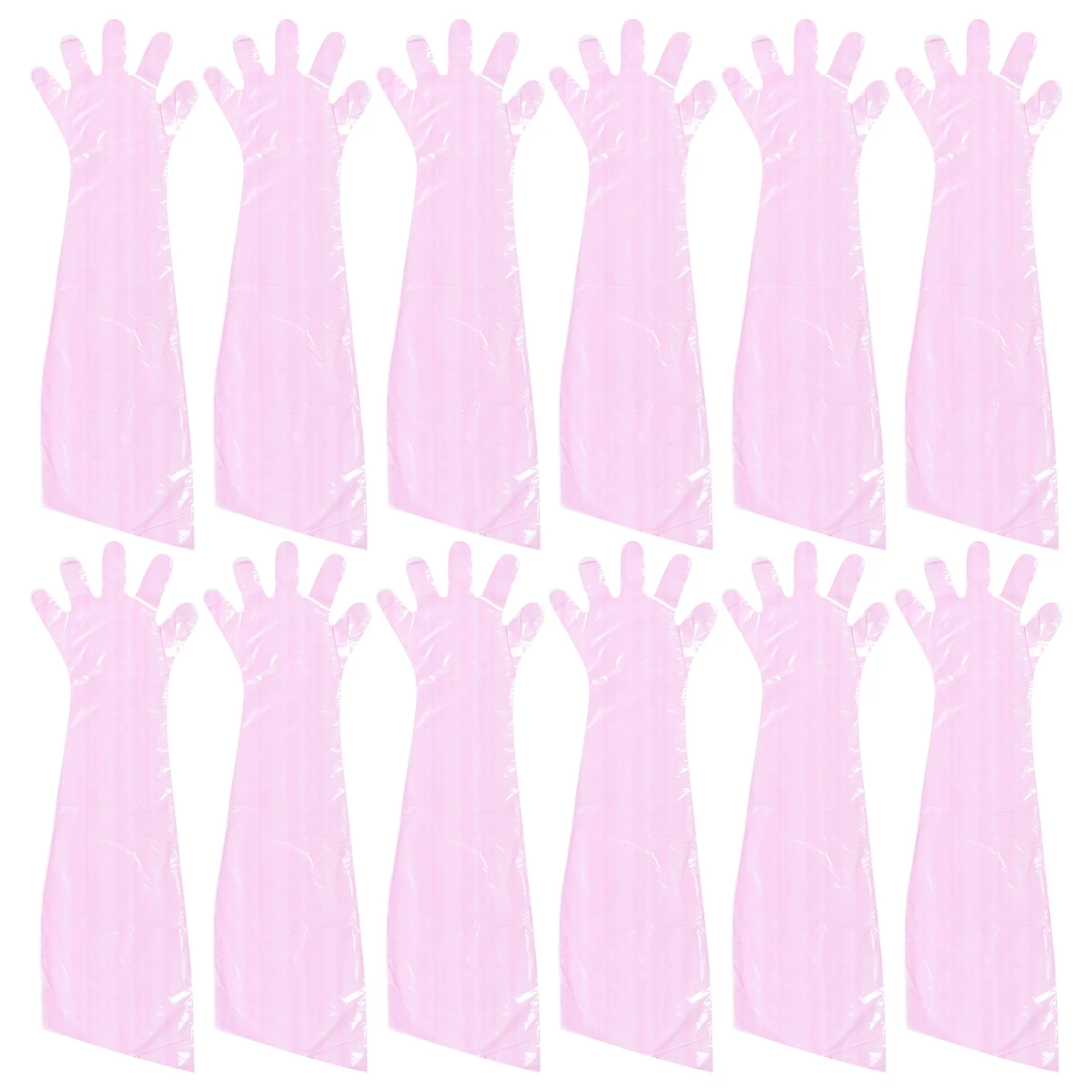 50 Pcs Veterinary Delivery Gloves Plastic Long Midwifery Accessory Portable Multi-function Professional
