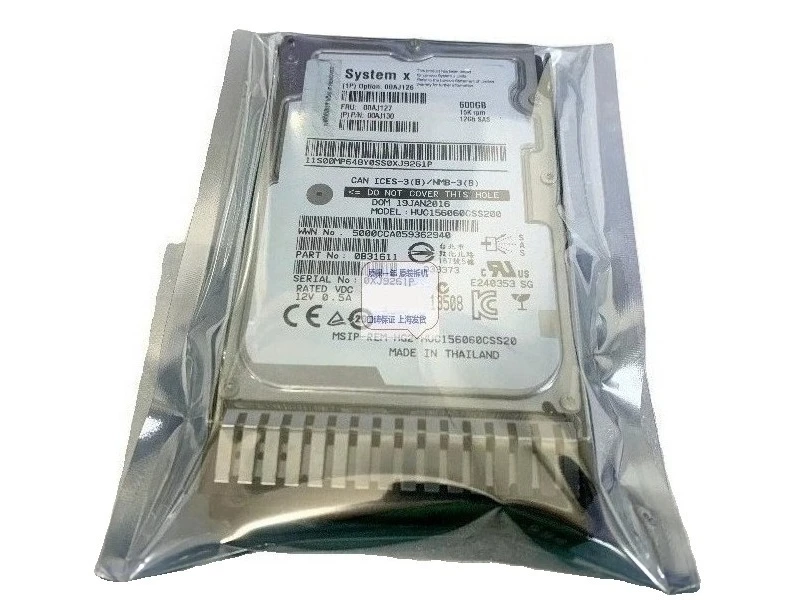

600G SAS 2.5 15K 00AJ126 00AJ127 M5 X6 Hard Drive