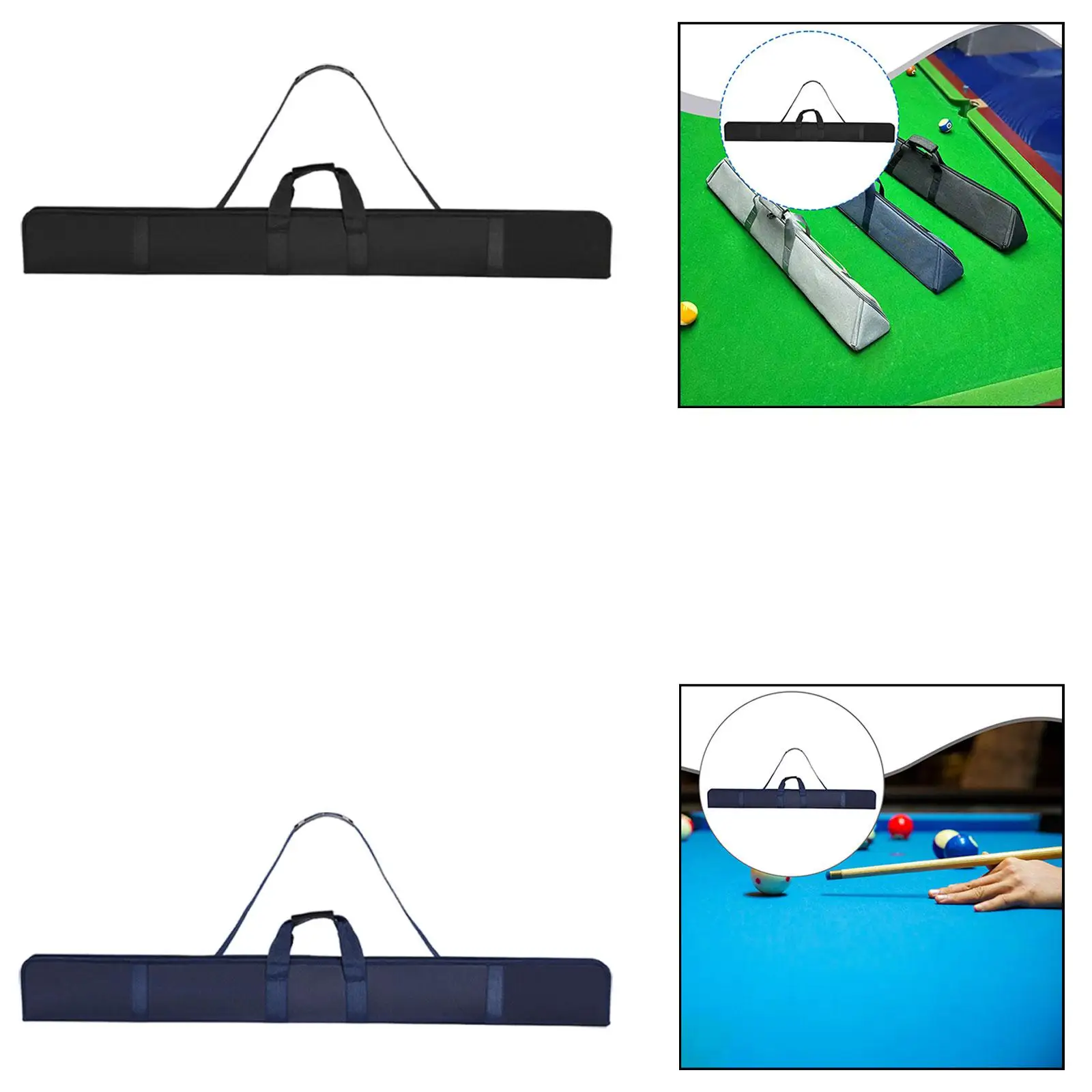 130cm Portable 3/4 Billiard Cover with Padded Interior Water Resistant Adjustable Shoulder Strap