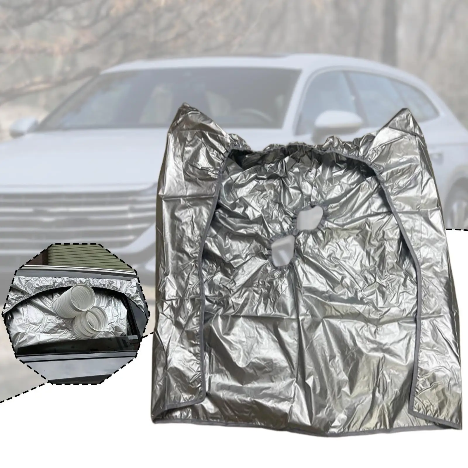 Cubierta de ventana de tubo de escape de aire acondicionado de coche, aislamiento térmico, estética Universal, durabilidad, cubierta de sombreado para coches