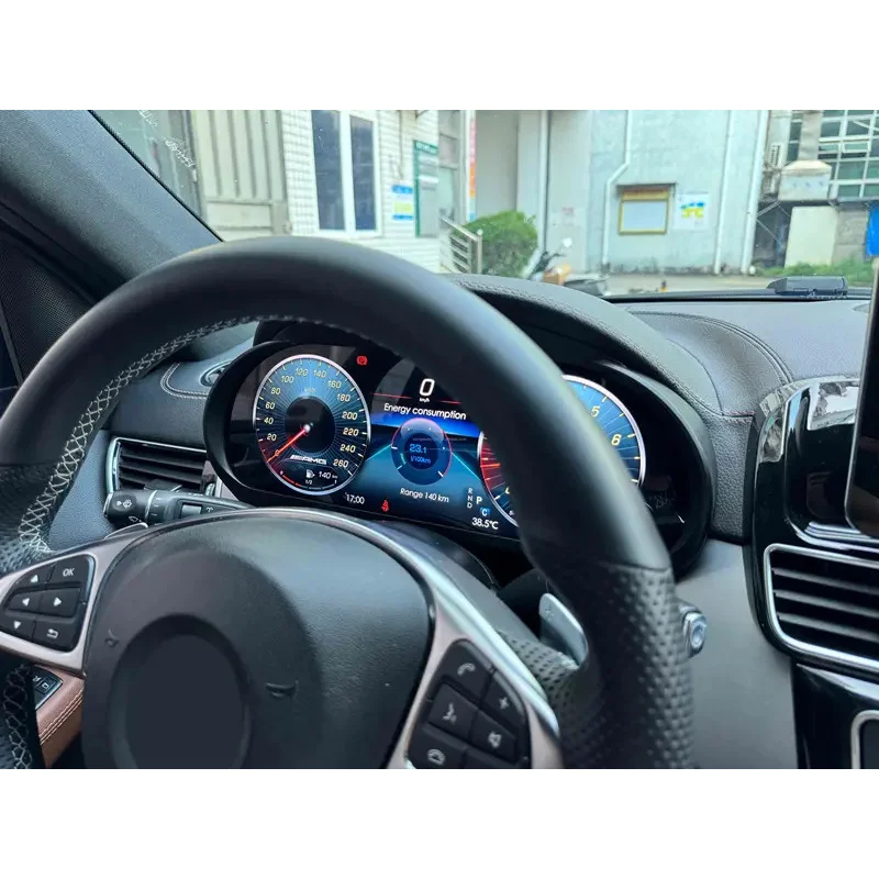 تصميم جديد 12.3 "شاشة كاملة لوحة القيادة الرقمية مقياس تلقائي لـ GLE GLS Class W166 X166 2015-2019 NTG5.0