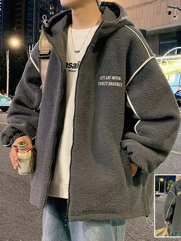 

Теплый дэт с капюшоном на подкладке для подростков и молодых взрослых, зимнее пальто Thiened, повседневное пальто из полиэстера, застежка-молния