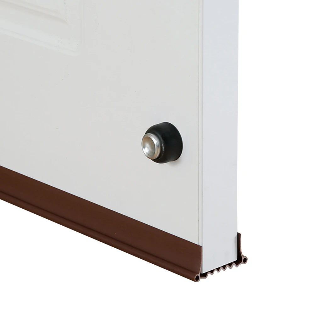 Functional PVC Door Bottom Seal Strip Adjustable Size to Fit Various Doors for Reducing Noise and Drafts Effectively
