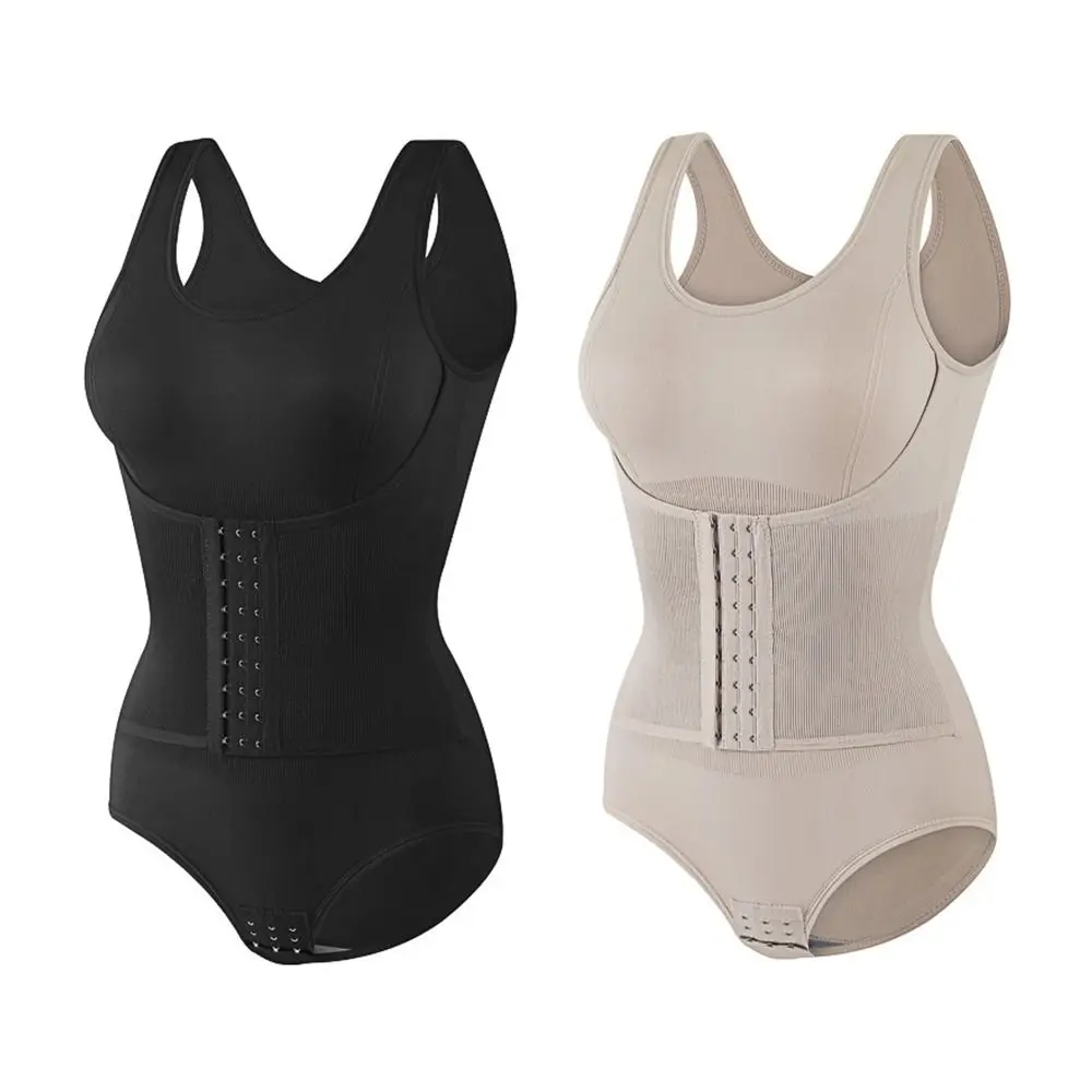 بدلة تنحيف نسائية مع حزام بسحاب، مشد للتحكم في البطن بالكامل، ملابس داخلية لتشكيل الجسم بمقاس كبير