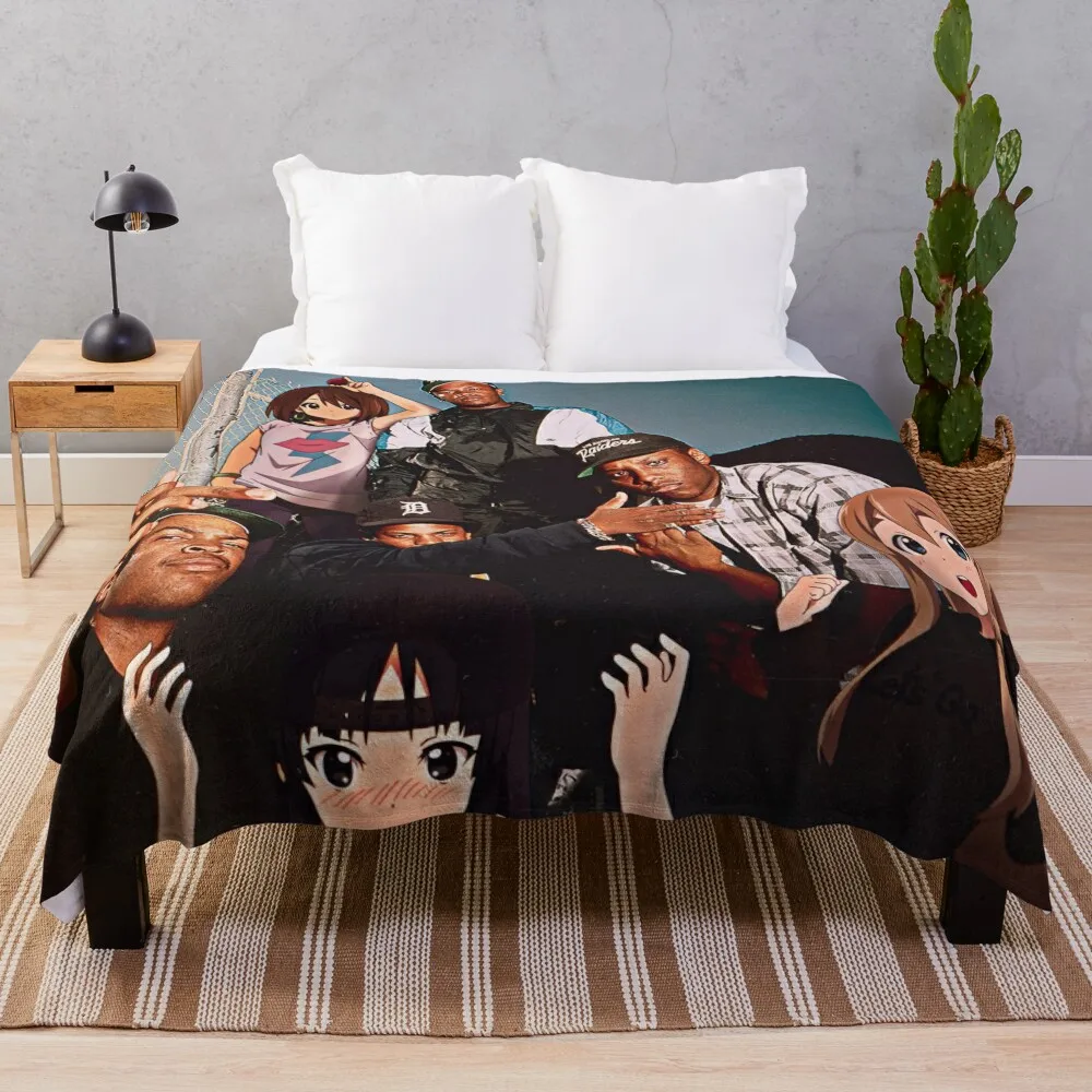 Outta Sakuragaoka High School Throw Blanket Picnic Fashion Sofas cosplay anime Hair Blankets