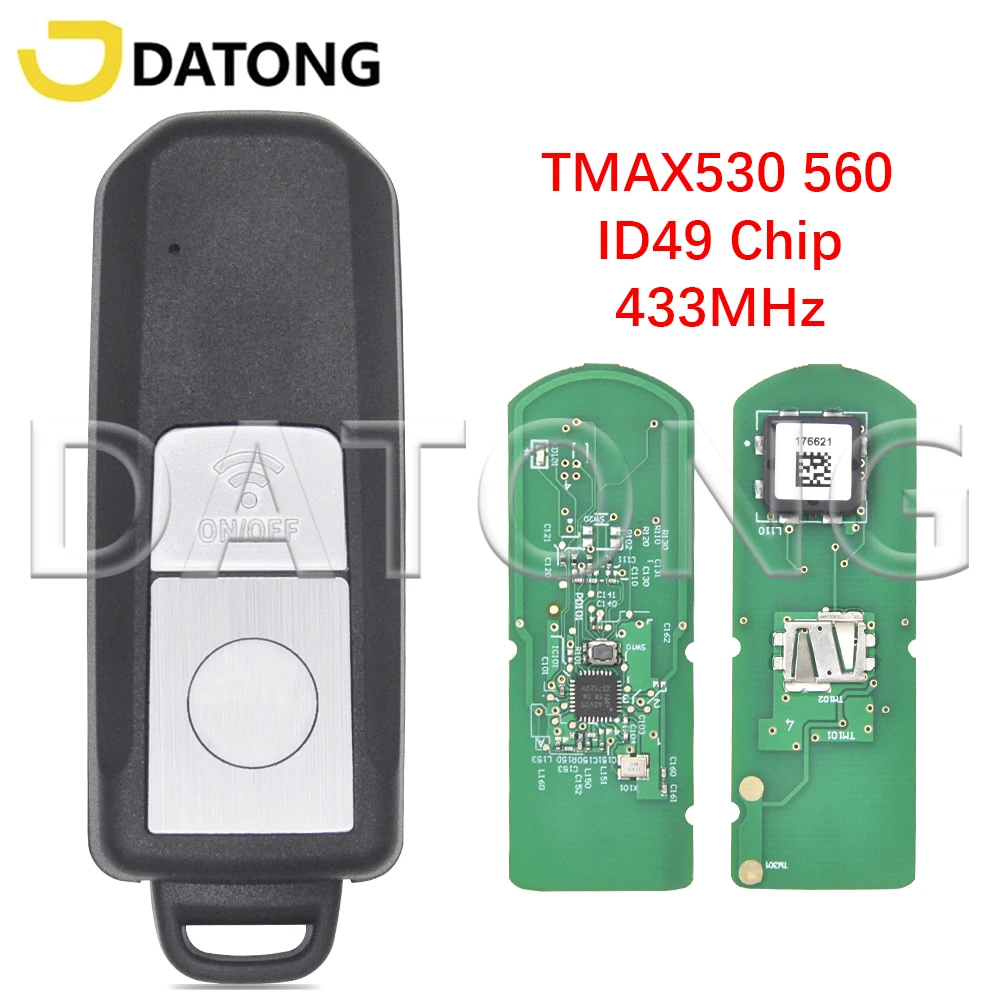 

Datong World Car Remote Control Key For YAMAHA XMAX XMAX300 NVX NVX155 AEROX JAUNS QBIX TMAX530 TMAX560 ID49 Chip 433MHz Smart