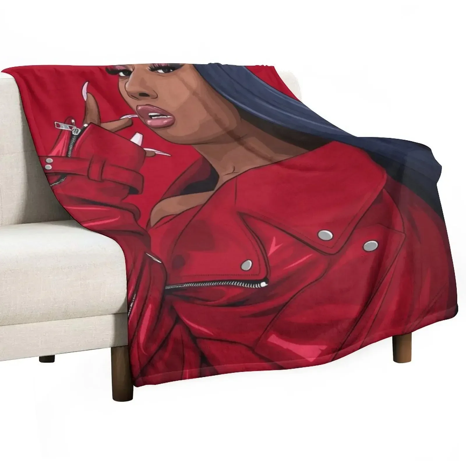 Megan Thee stallion Throw Blanket warm for winter Designers Blankets