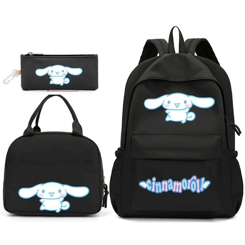 

Cinnamoroll 3pcs/Set Backpack with Lunch Bag for Teenagers Student School Bags Casual Comfortable Travel Sets