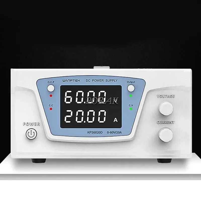 wanptek KPS6020D High precision High Power Adjustable LED Dual Display Switching DC power supply 220V EU 60V/20A