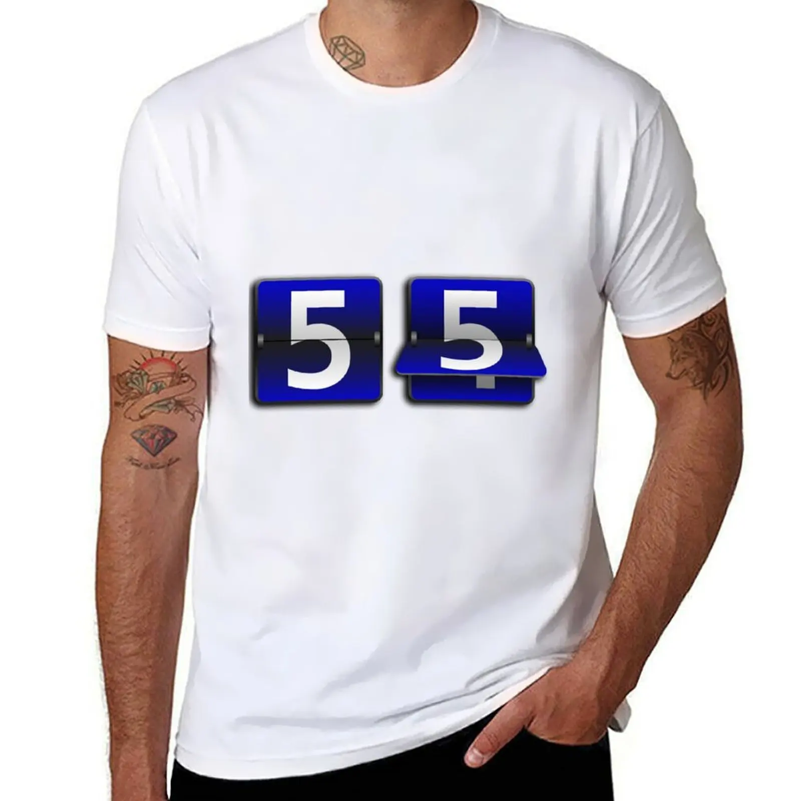 

55 counter Glasgow Rangers T-Shirt man t shirts high quality luxury brand t shirts with prints T-Shirt