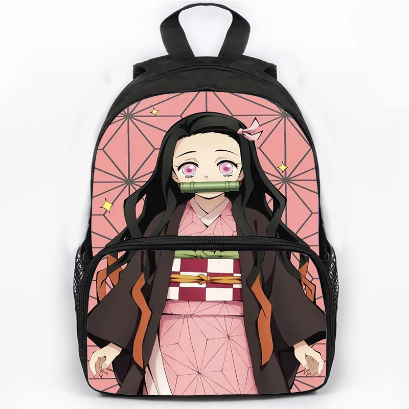 Kids Demon Slayer Kimetsu No Yaiba Backpack Boy Girls Manga School Bag Mochila Top Quality Children Anime Bookbag Travel Daypack