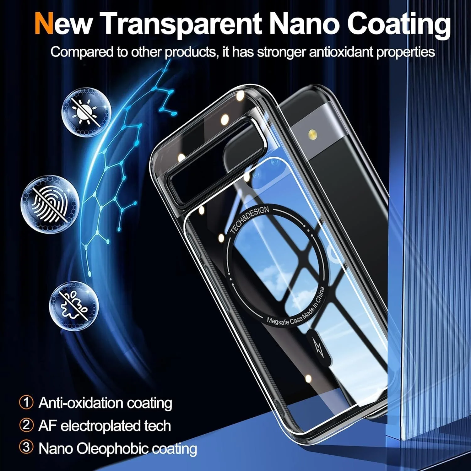 حافظة صلبة كريستالية لجوجل بيكسل 9 برو إكس إل ، حافظة صلبة ، درع مغناطيسي ، للكمبيوتر الشخصي ، لجوجل بيكسل 9 9pro 8a 8