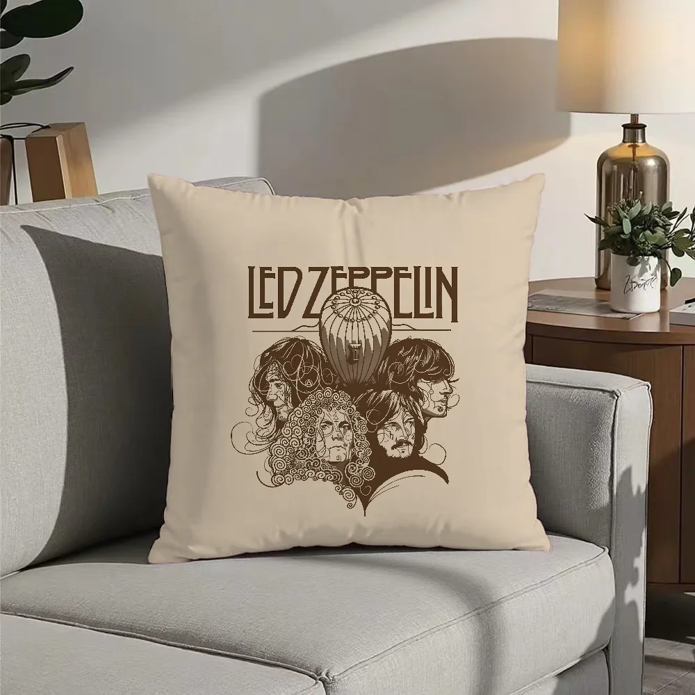 L-Led Z-ZeppelinS BanD Pillow Case Double Sided Printed Cushion Cover Soft Short Plush Sofa Decorative Home Decoration