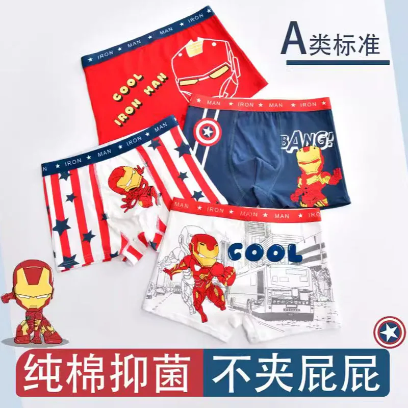 New Marvel Children Underpantsteen Girl Miniso Panties Briefs Underwear Boy Boxer Panties Girl Shorts Briefs Christmas Day