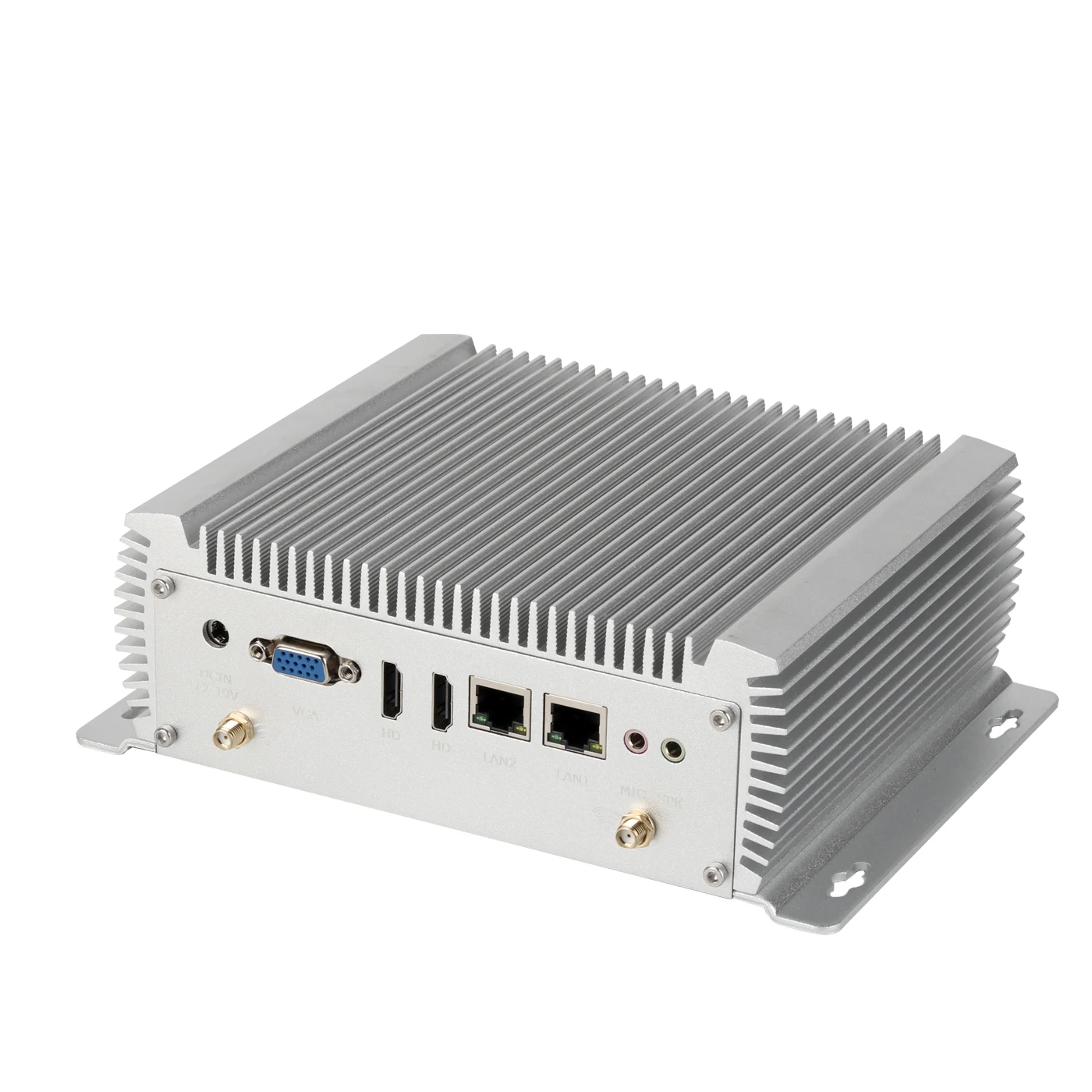 Fanless Industrial Computer Intel i5-8305G 2x Serial Ports RS232 2x Ethernet 8x USB 2xHDMI 1x VGA 2xDDR4 M.2 NVMe SSD Win11