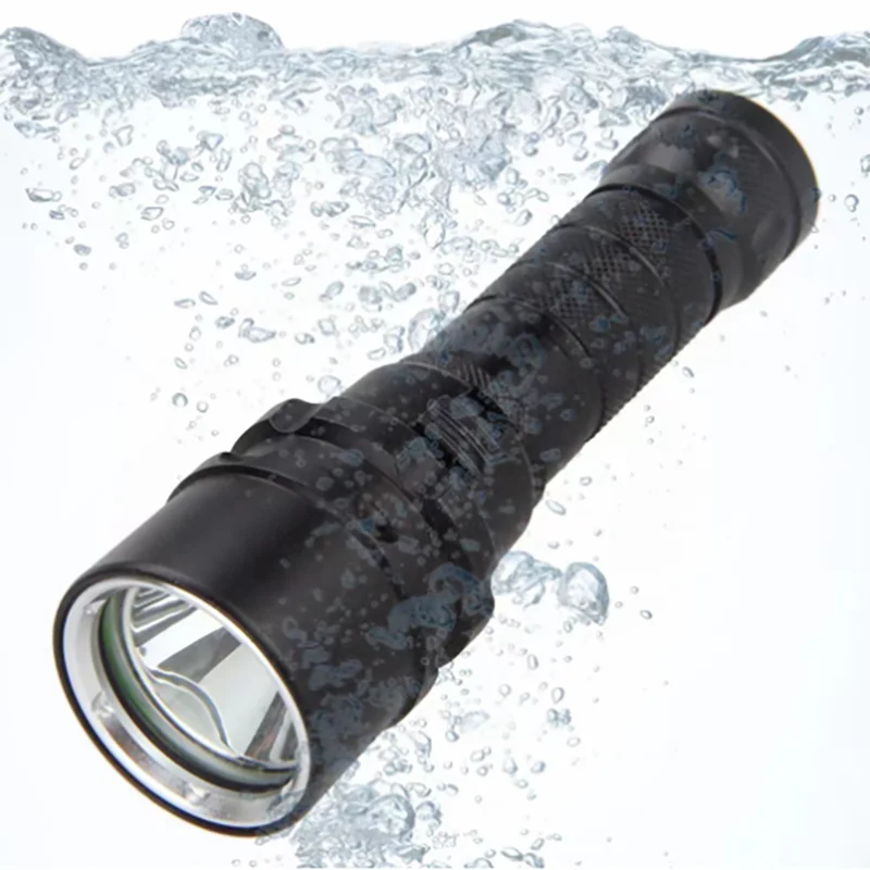 Powerful LED Diving Flashlight Super Bright T6/L2 Professional Underwater Torch IP68 Waterproof Rating Lamp Using 18650 Battery