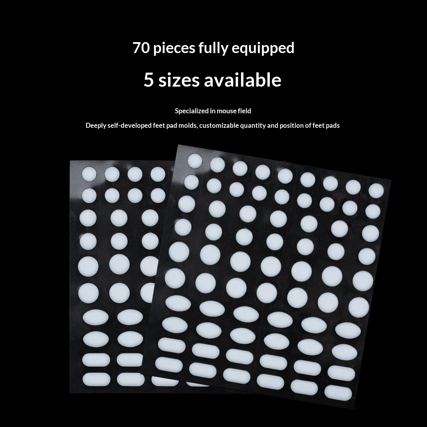 ATK Universal PTFE Mouse Feet Stickers Smooth Wear Resistant Dot Shape Gaming Mouse Skates For E-Sports Gamers