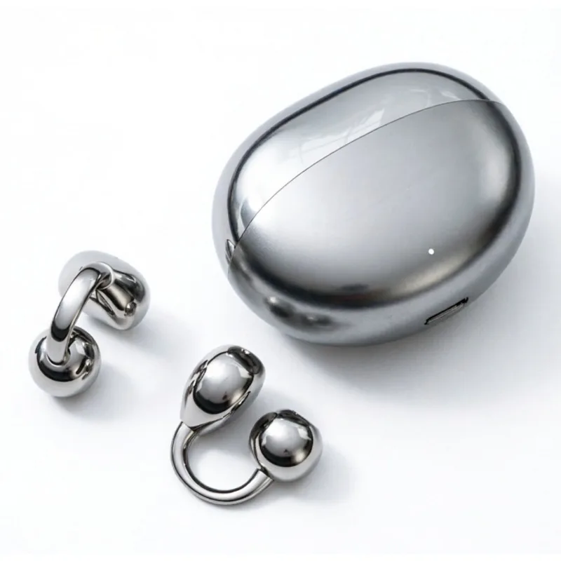 bluetooth headset clip ear bone conduction concept comfortable high sound quality wireless noise reduction sports ear clip