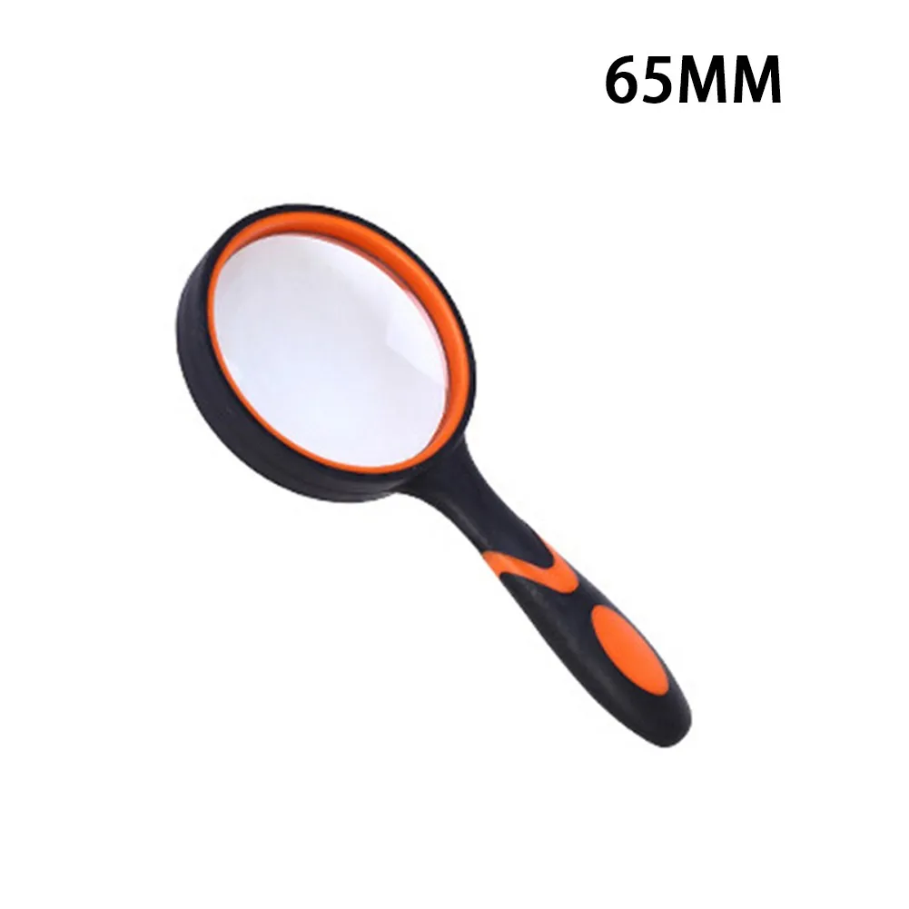 Reading Magnifier Magnifying Indoor Portable PP rubber glass Lens Black orange white yellow For JewelryNewspaper