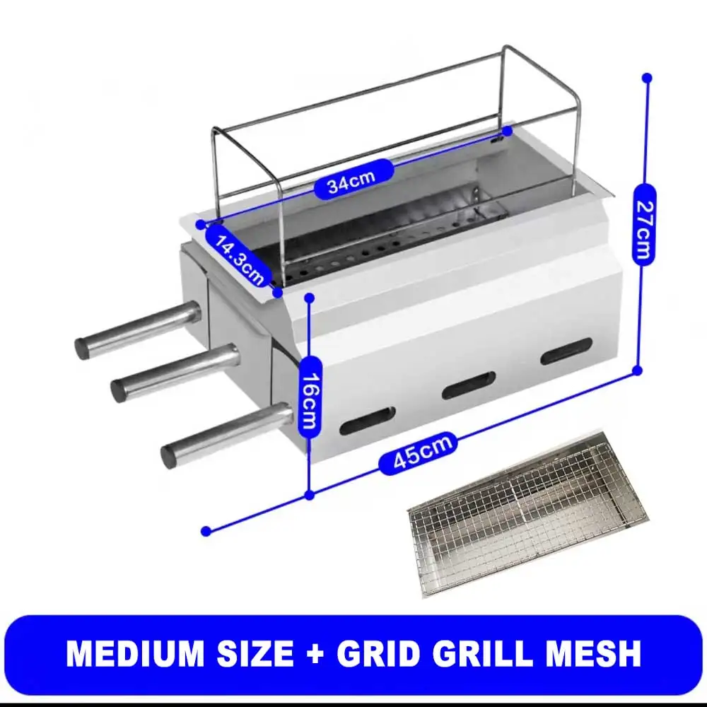 Commercial Smokeless Grill Outdoor Barbecue Stove Stainless Steel Barbecue Rack