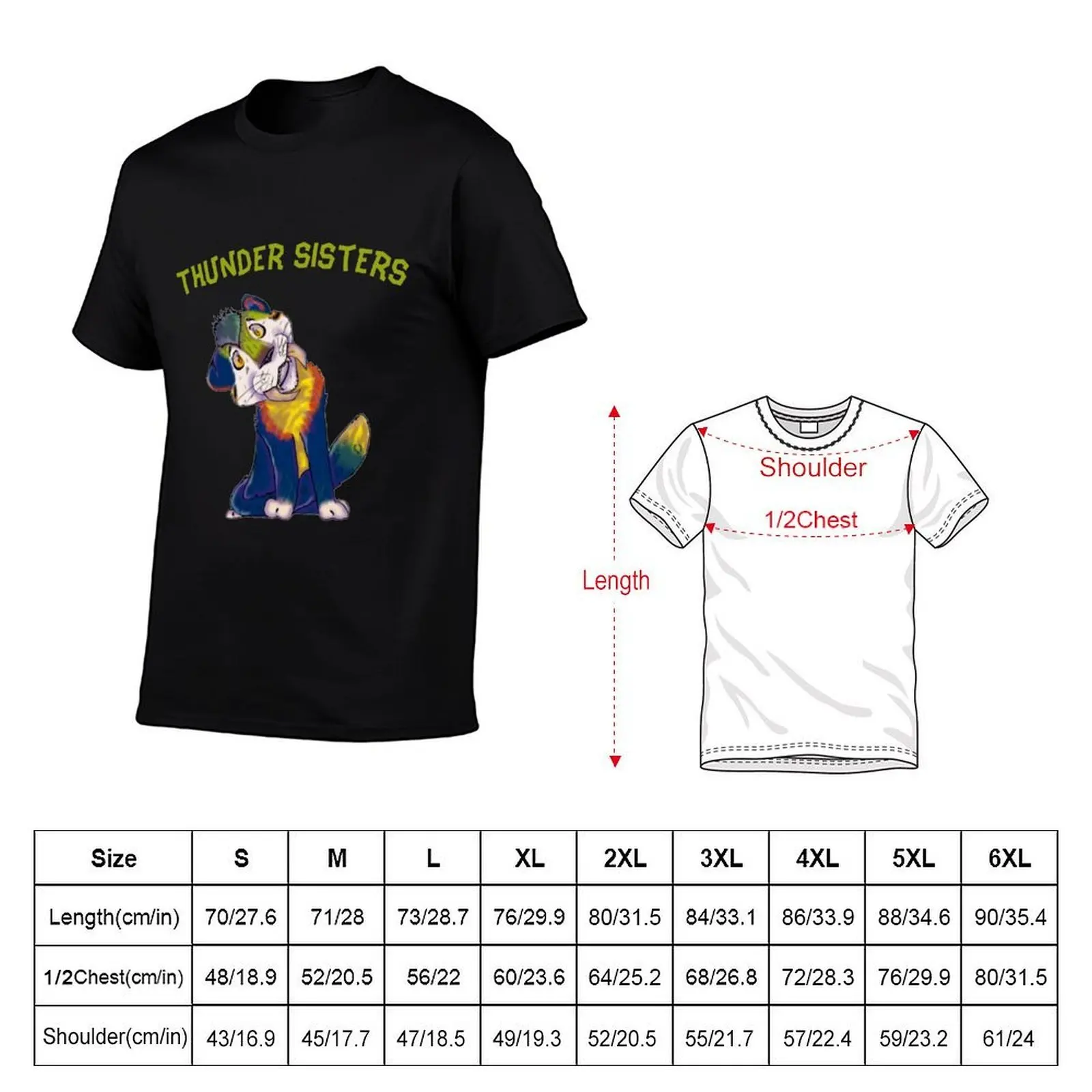 Sister Thunder T-Shirt anime stuff cotton man t-shirts t shirt men 100℅ cotton