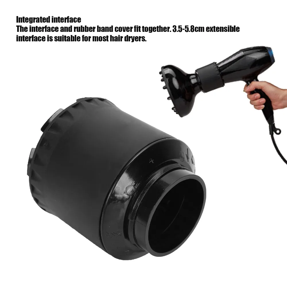 Adjustable Airflow Hair Dryer Diffuser Black Color Volumizing Design Universal Diffuser Attachment Portable Universal