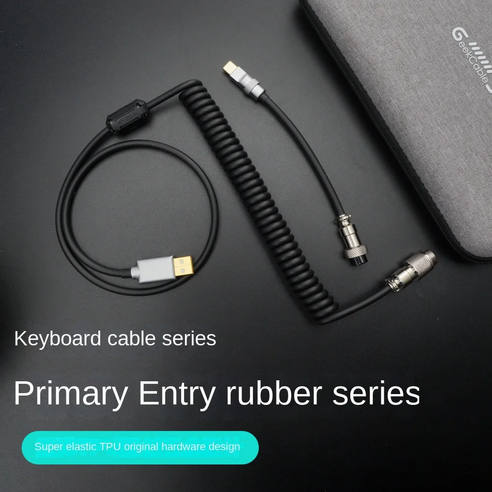 Spot GeekCable Manual Customized Mechanical Keyboard Cable USB Spiral Data Cable Beginner