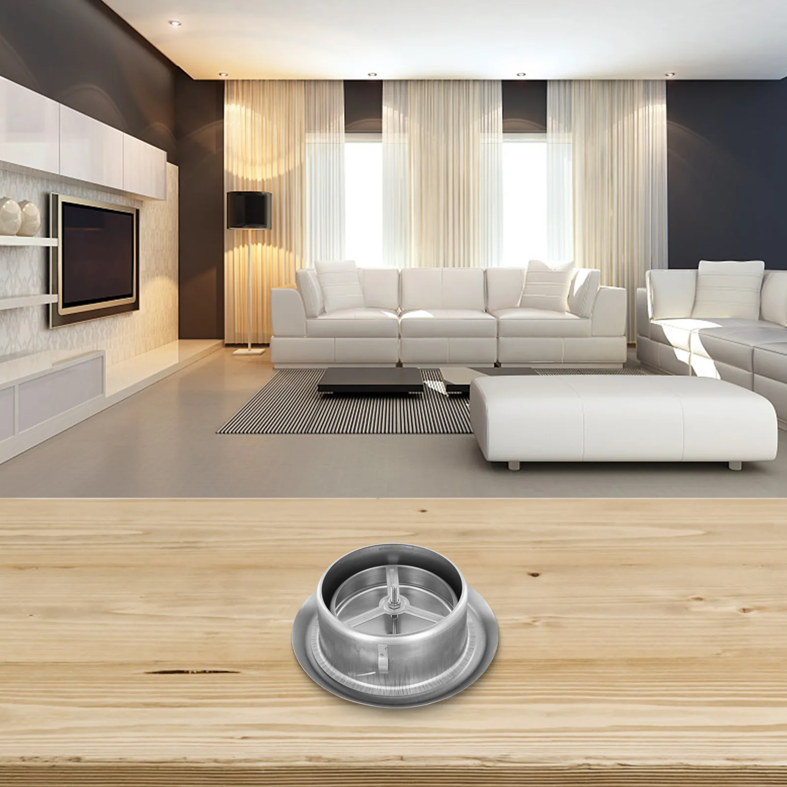 Airflow Adjustable Vent Adjustable Vent Grille 304 Stainless Steel Disassembled For Cleaning 150mm For Ventilation