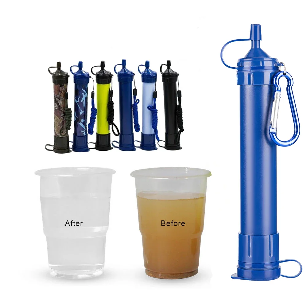 Mini Bottle Outdoor Hiking Premium Personal Water Filtration System Portable Filter Water Straw Outdoor Water Filters