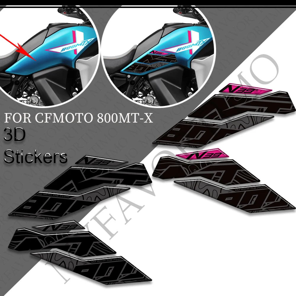 

For CFMoto 800MT-X 800MT 800 MT-X Adventure Motorcycle Tank Pad Grips Kit Knee Fairing Fender Stickers Decal Protector 2024 2025