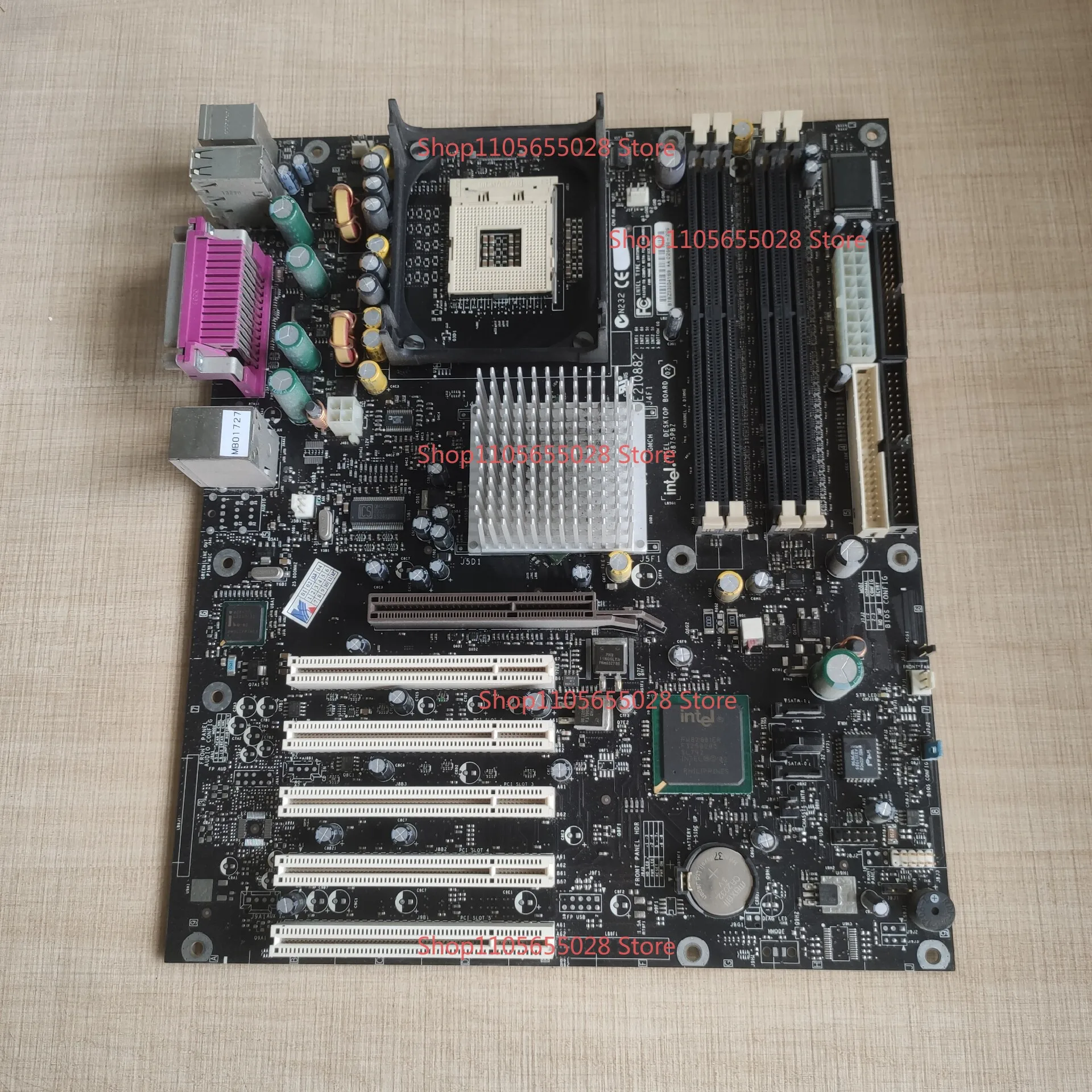 For Intel D875PBZ Main Board, Including USB, PS/2 and LAN Ports, Tested and Shipped