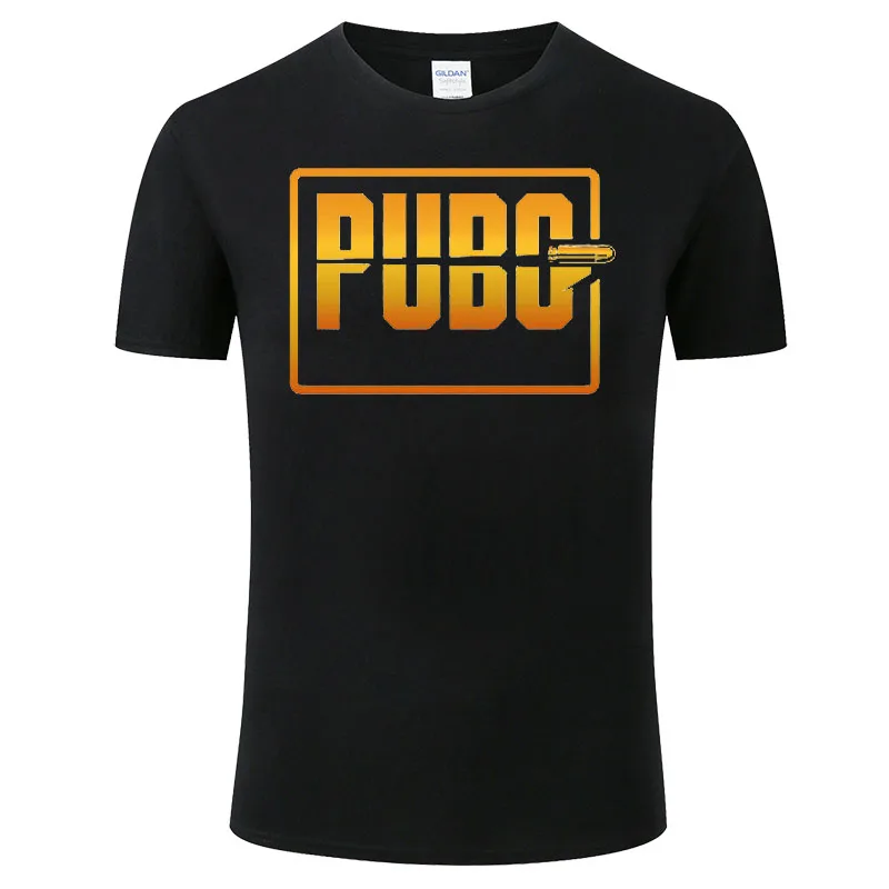 Saf pamuk yuvarlak boyun PUBG baskı ile yeni trendy erkek yaz kısa kollu t-shirt, basit ve rahat, çok yönlü H22