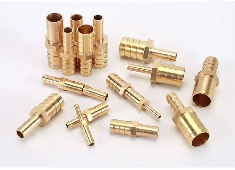 Brass Reducing Hose Barb Connector Straight Hose Adapter Reducer Splicer for 4mm to 25mm Tubing