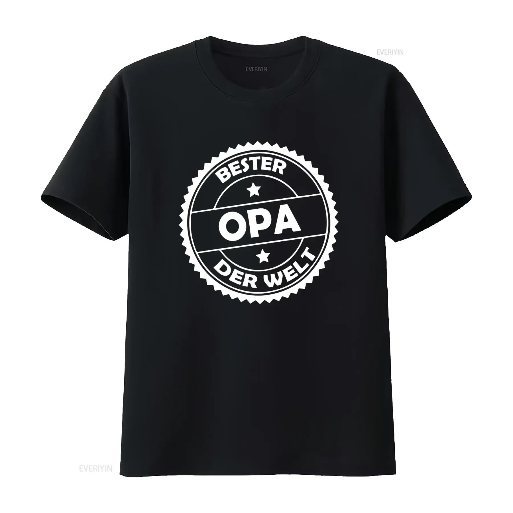 Bester Opa Der Welt Stempel Design Herren T Shirt Premium Quality Unique Print Perfect  vintage Washed Stylish Stretched Soft